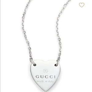 Gucci Necklace with Heart Pendant Silver